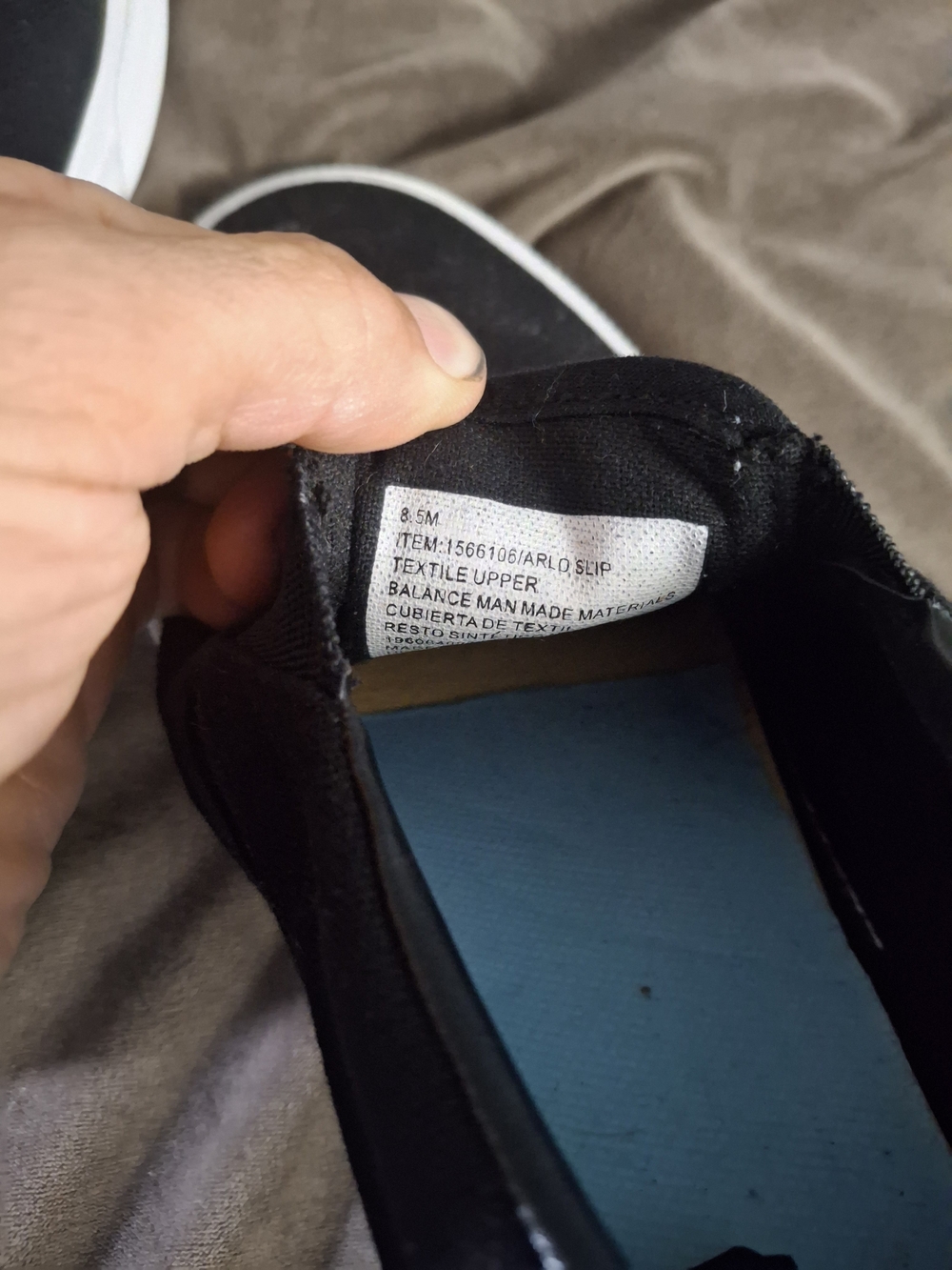 Hurley Black Canvas Slip-On Sneakers with Blue Sole - Picture 5 of 5